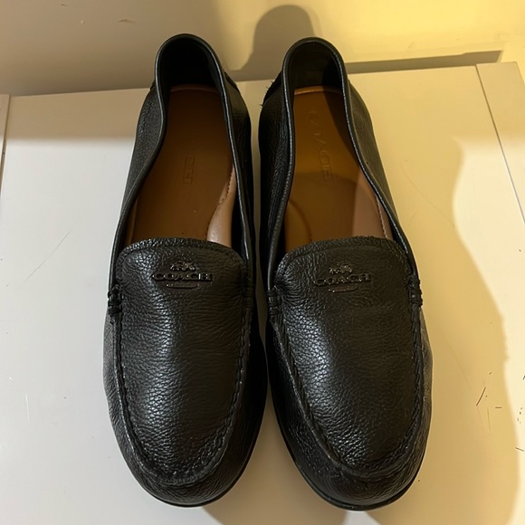 COACH MARY LOCK UP BLACK IN PEBBLED LEATHER SIZE 10 - Picture 1 of 8